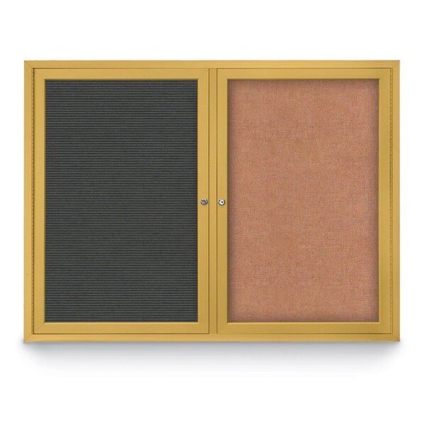 United Visual Products Corkboard, Cobalt/Black, 18" x 24" UV401-BLACK-COBACC - main
